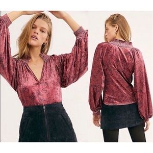 Free People Velvet Top M